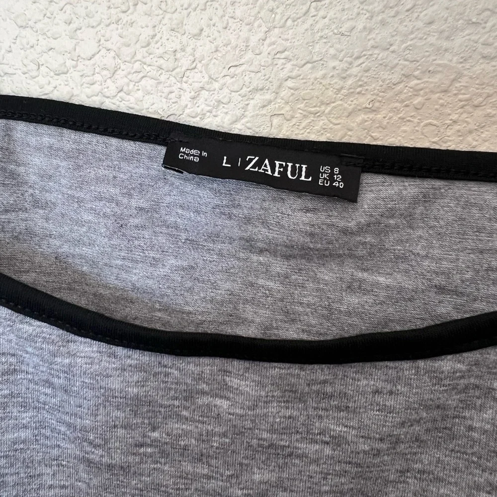 Zaful | Gray and Black Crop Tank Shorts Set - Picture 4 of 10
